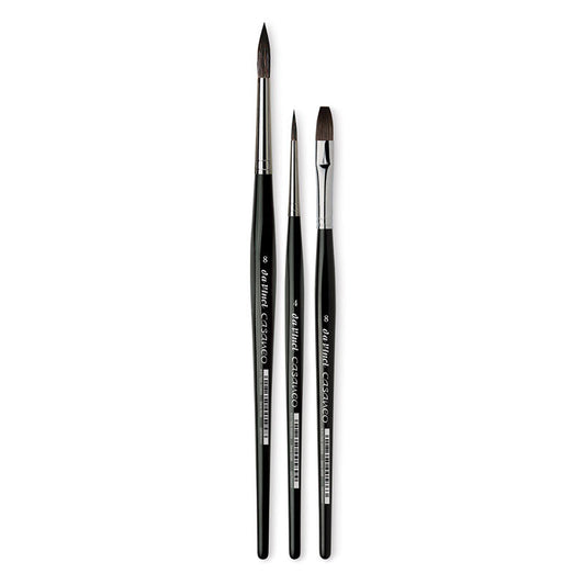 Pinceaux - Rond - Plat - Aquarelle - Tailles assorties - Da Vinci - Casaneo 5386