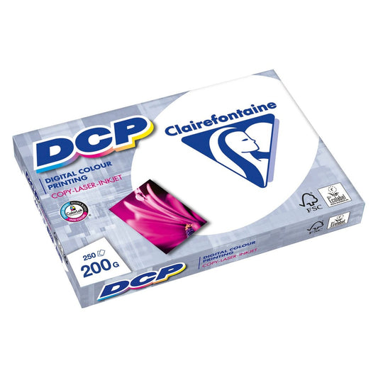 Ramette de papier - A4 - Blanc - 200g - Impression - 250 feuilles - Clairefontaine DCP