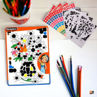 Pochette de gommettes - Planches à décorer - Fleurs - 616 gommettes - Cléopâtre