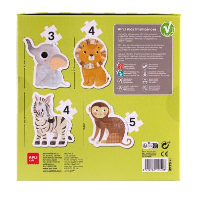 Puzzle - Enfant - 16 pièces - Les animaux de la savane - Apli kids