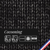 Pelote de laine - Noir - Polyester, laine, acrylique - Bergère de France - Cocooning