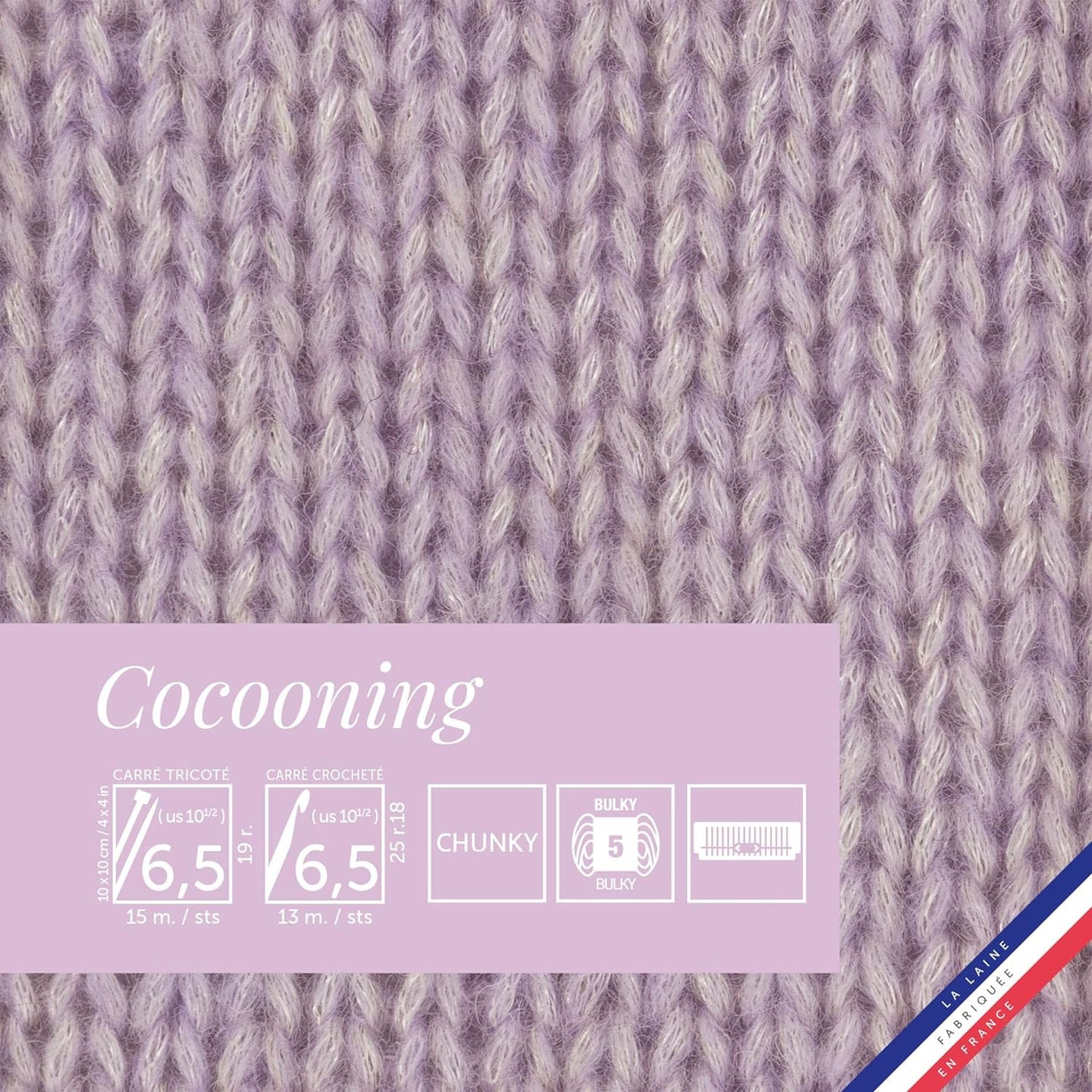 Pelote de laine - Parme - Polyester, laine, acrylique - Bergère de France - Cocooning