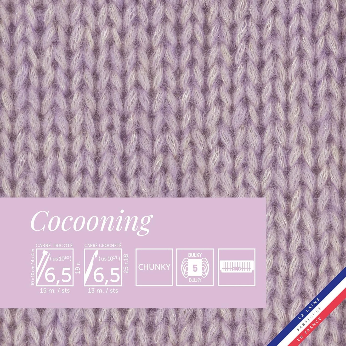 Pelote de laine - Parme - Polyester, laine, acrylique - Bergère de France - Cocooning
