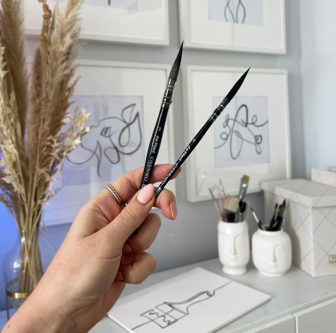 Pinceau - Lavis - Fibres synthétiques - Aquarelle - Da Vinci - Casaneo - 490 - N°2