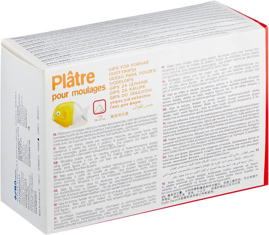 Plâtre en poudre - Moulage - Blanc - A mélanger - Sachet de 1kg - DAS