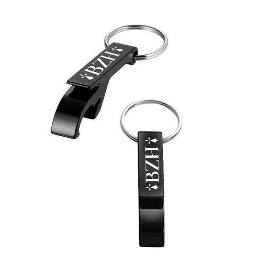 Porte-clés et décapsuleur - BZH - Bretagne - Métal - Pour clés, sacs à main