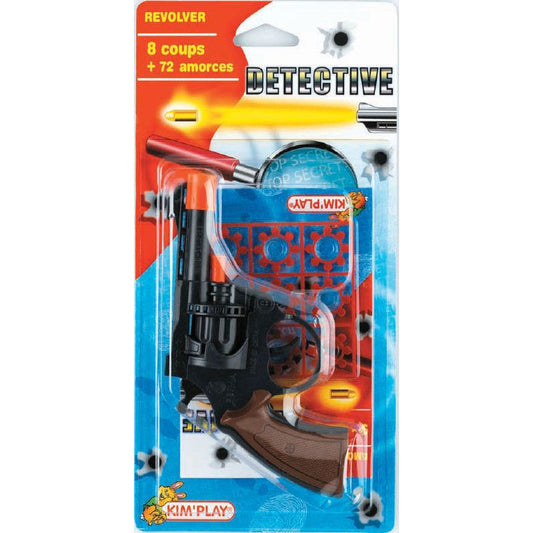 Pistolet de détective - Jouet - Enfant - 8 coups avec 72 amorces - Dès 6 ans