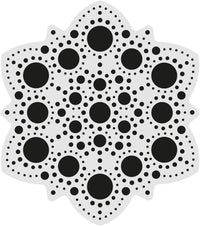 Pochoir - Pour dot painting - Mandala - 10cm - Forme en bois + support - Aladine
