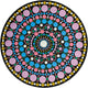 Pochoir - Pour dot painting - Mandala - 20cm - Forme en bois + support - Aladine