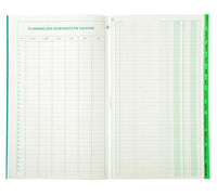 Registre - Piqûre - Echéancier - 12 ongles - 32x19,5cm - 80pages - Exacompta - 7660E