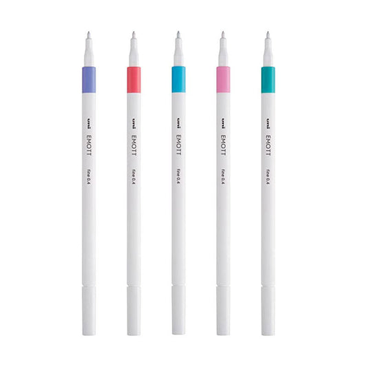 Pochette de 5 feutres Emott couleurs acidulées - Uni-ball