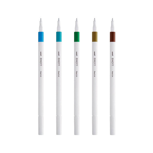 Pochette de 5 feutres Emott couleurs des îles - Uni-ball
