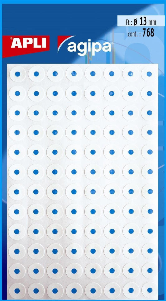 Pochette 768 œillets Adhésifs - 13 Mm Diamètre - Apli