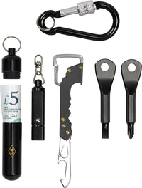 Porte-clés - Outils  - Lampe LED - Décapsuleur - Tournevis - Porte-monnaie