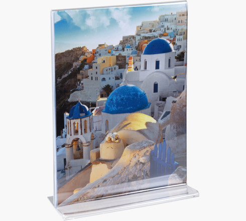 Porte-visuel - Présentoir - A5 - Droit - Transparent - Pour photo, menu, document