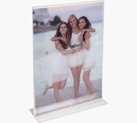 Porte-visuel - Présentoir - A6 - Droit - Transparent - Pour photo, menu, document