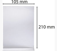 Porte-visuel - Présentoir - A6 - Droit - Transparent - Pour photo, menu, document