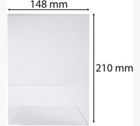 Porte-visuel - Présentoir - A5 - Incliné - Transparent - Pour photo, menu, document