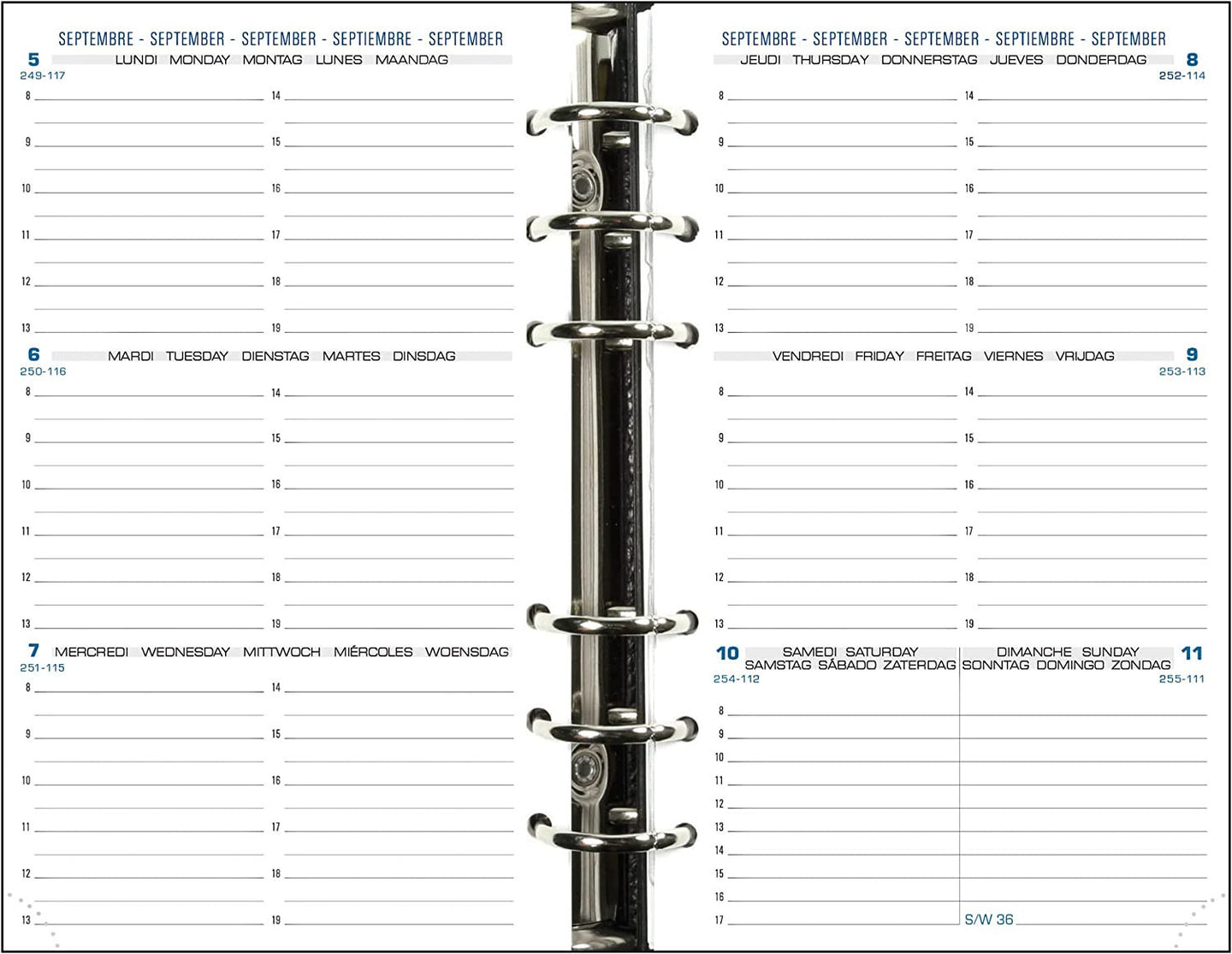 Recharge pour agenda - Exatime 17 - 2024/2025 - 18240E - Septembre à décembre