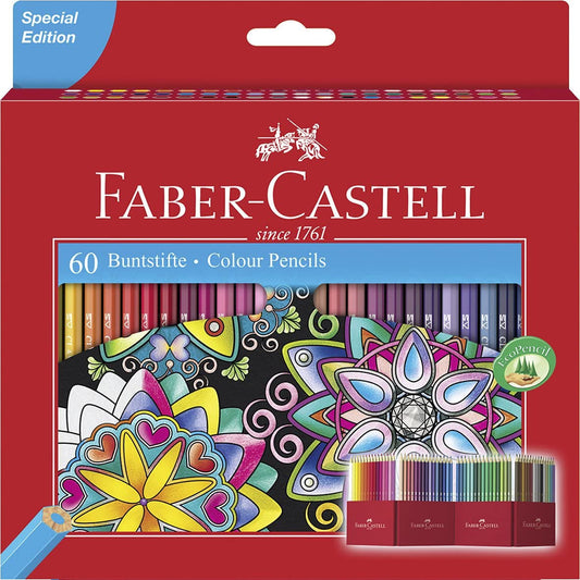 Pochette de 60 crayons de couleur Château accordéon Faber-Castell