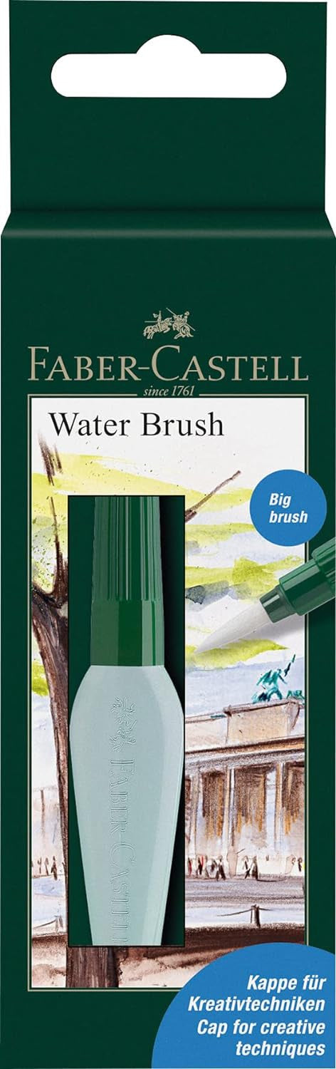 Pinceau réservoir d'eau - A remplir - Aquarelle - Faber-Castell - Pointe large