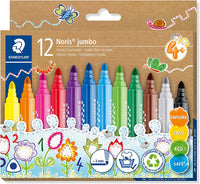 10 feutres de coloriage - Pointe large - Enfants - Noris Jumbo 328 - Staedtler
