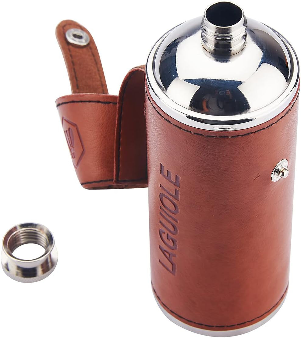 Petite gourde - Flasque à alcool - Avec 2 verres - Laguiole