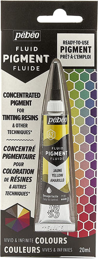 Pigment pour résine - Prêt à l'emploi - Pébéo - Fluid Pigment - Jaune - 20 ml