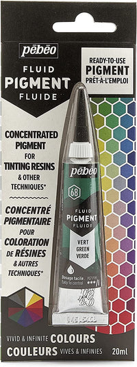 Pigment pour résine - Prêt à l'emploi - Pébéo - Fluid Pigment - Vert - 20 ml