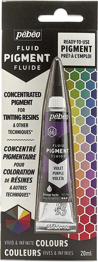 Pigment pour résine - Prêt à l'emploi - Pébéo - Fluid Pigment - Violet - 20 ml