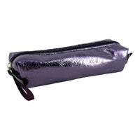 Petite trousse - Scolaire - Violet brillant - Fermeture éclair - 19x5x5cm