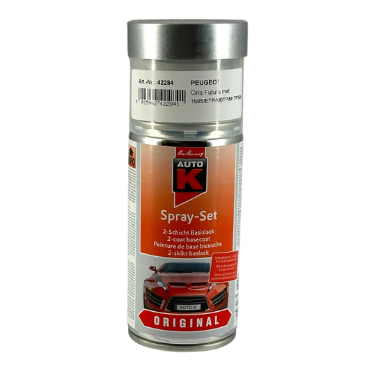 Bombe de peinture carrosserie - Peugeot - Gris futura - 1585/ETP/M0TP - 150 ml - Auto K