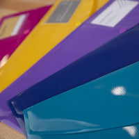 Pochettes - Porte-documents - Plastique - A4+ - Bouton pression - Lot de 5 - Rapesco