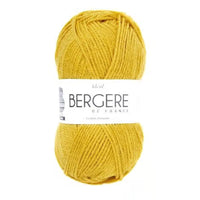 Pelote de laine - Soufre - 50% Laine 50% acrylique - Bergère de France - Idéale 4
