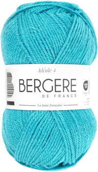 Pelote de laine - Turquoise - 50% Laine 50% acrylique - Bergère de France - Idéale 4