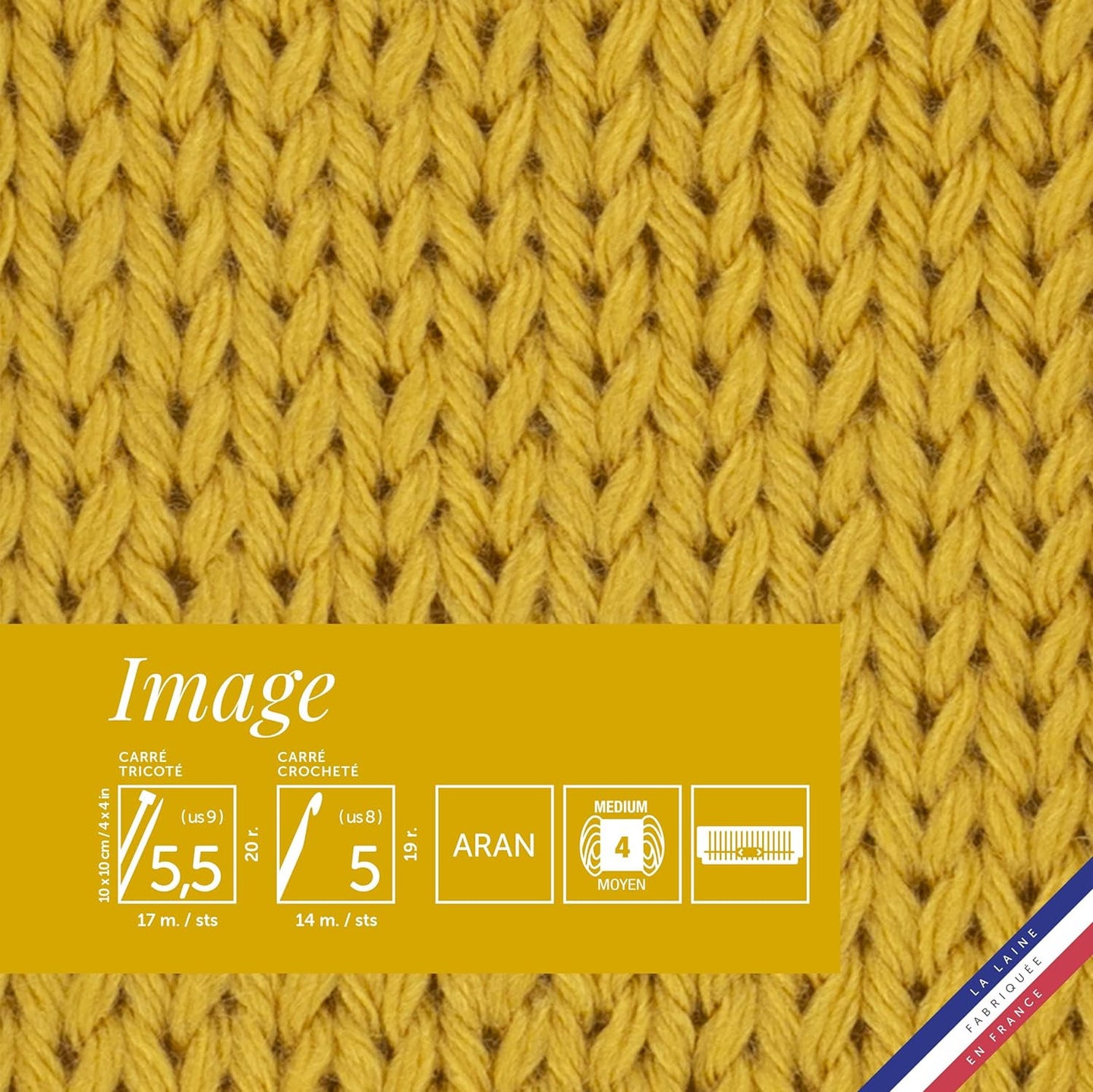 Pelote de laine - Miel - 50% Laine mérinos 50% acrylique - Bergère de France - Image