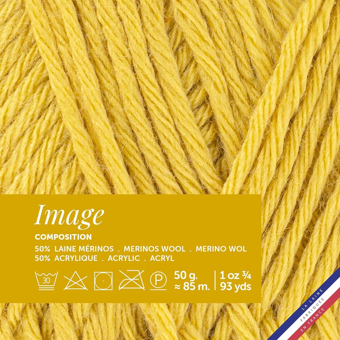 Pelote de laine - Miel - 50% Laine mérinos 50% acrylique - Bergère de France - Image