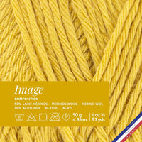 Pelote de laine - Miel - 50% Laine mérinos 50% acrylique - Bergère de France - Image