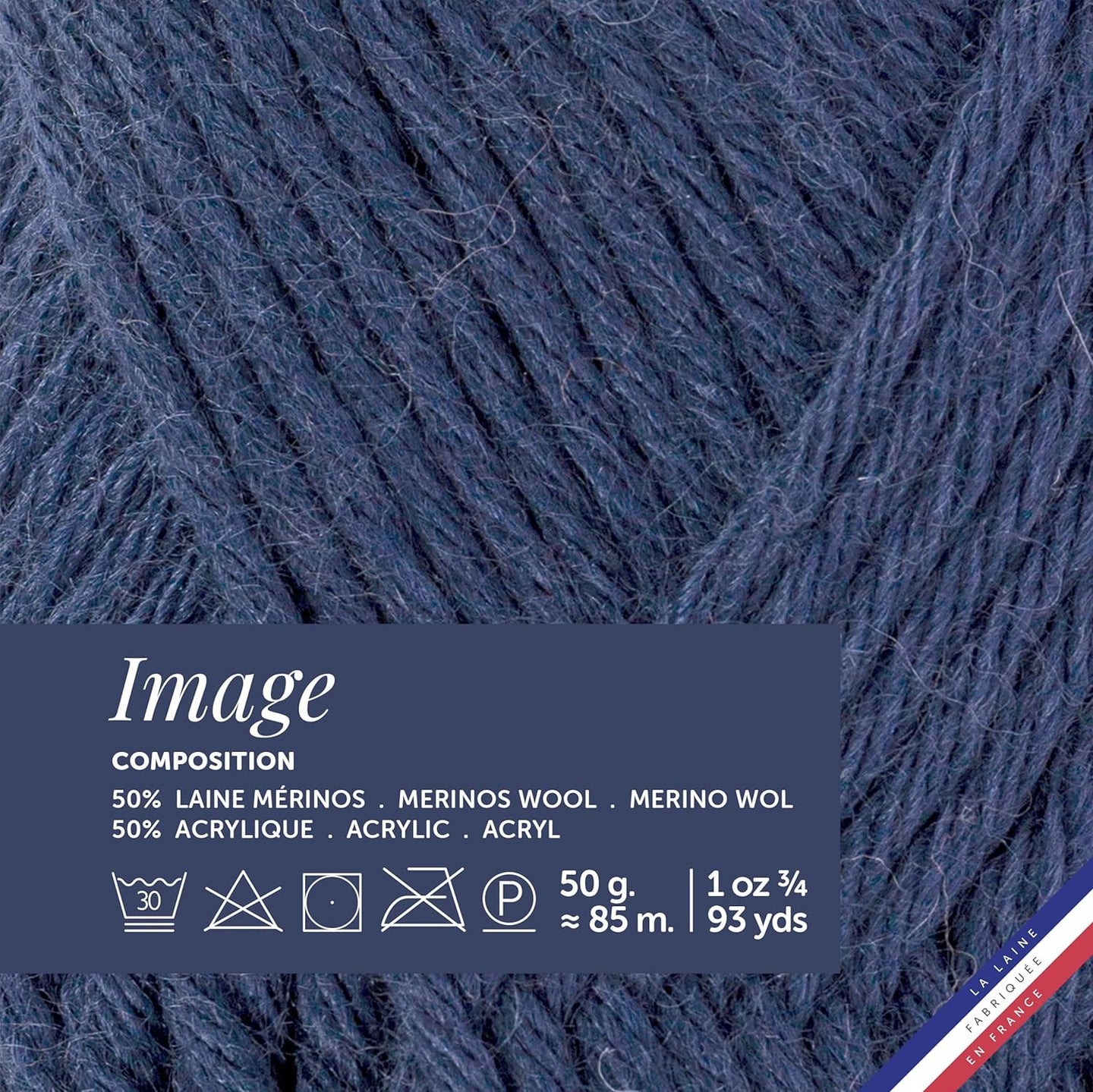 Pelote de laine - Nuit - 50% Laine mérinos 50% acrylique - Bergère de France - Image