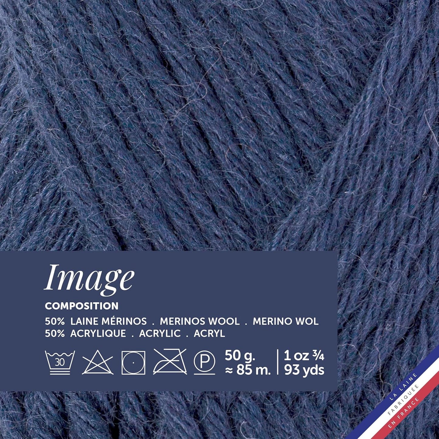 Pelote de laine - Nuit - 50% Laine mérinos 50% acrylique - Bergère de France - Image