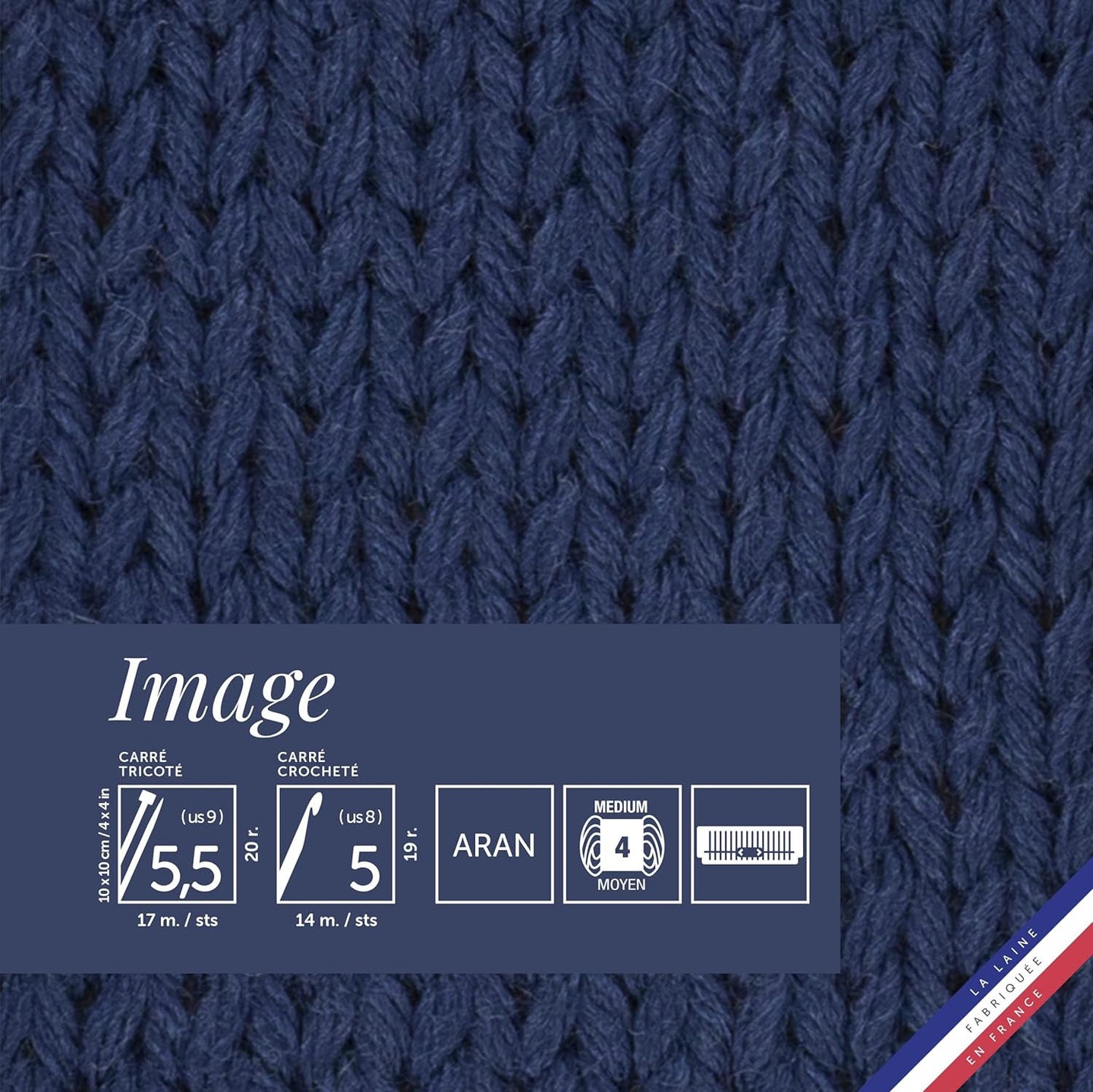 Pelote de laine - Nuit - 50% Laine mérinos 50% acrylique - Bergère de France - Image