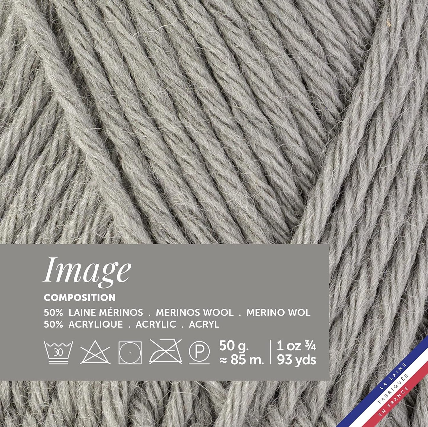 Pelote de laine - Pavé - 50% Laine mérinos 50% acrylique - Bergère de France - Image