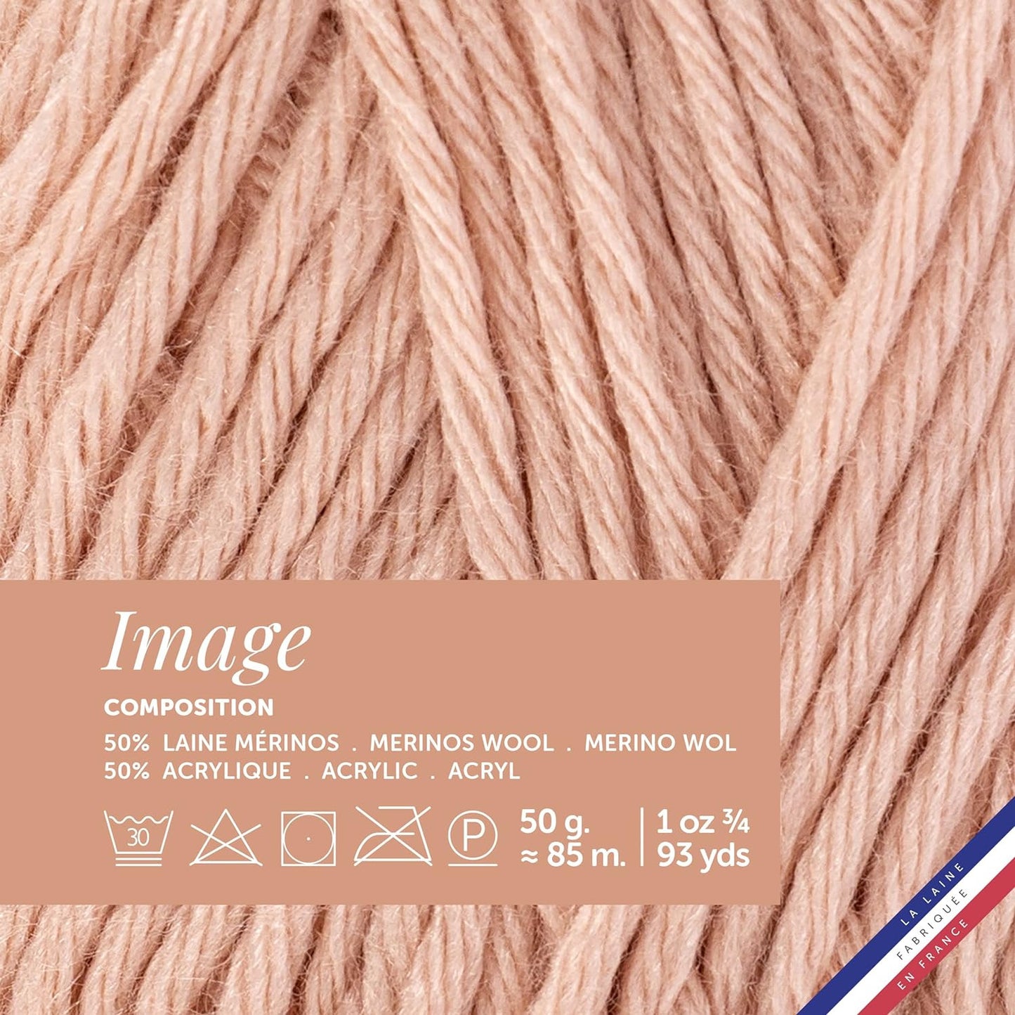 Pelote de laine - Peau - 50% Laine mérinos 50% acrylique - Bergère de France - Image