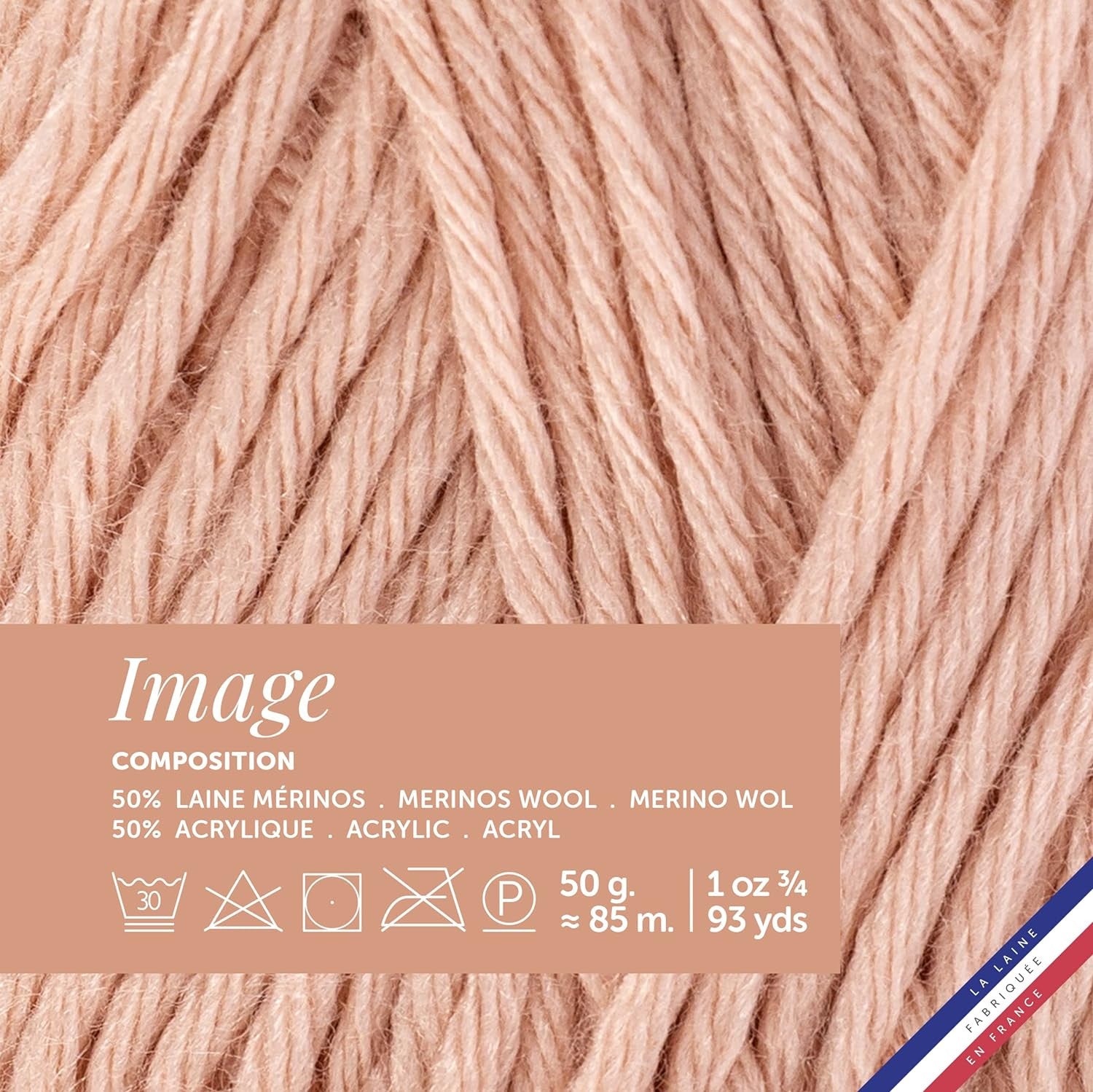 Pelote de laine - Peau - 50% Laine mérinos 50% acrylique - Bergère de France - Image