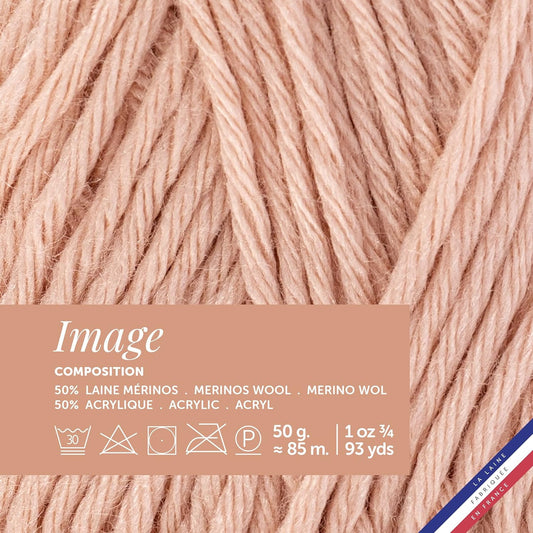 Pelote de laine - Peau - 50% Laine mérinos 50% acrylique - Bergère de France - Image