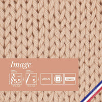 Pelote de laine - Peau - 50% Laine mérinos 50% acrylique - Bergère de France - Image