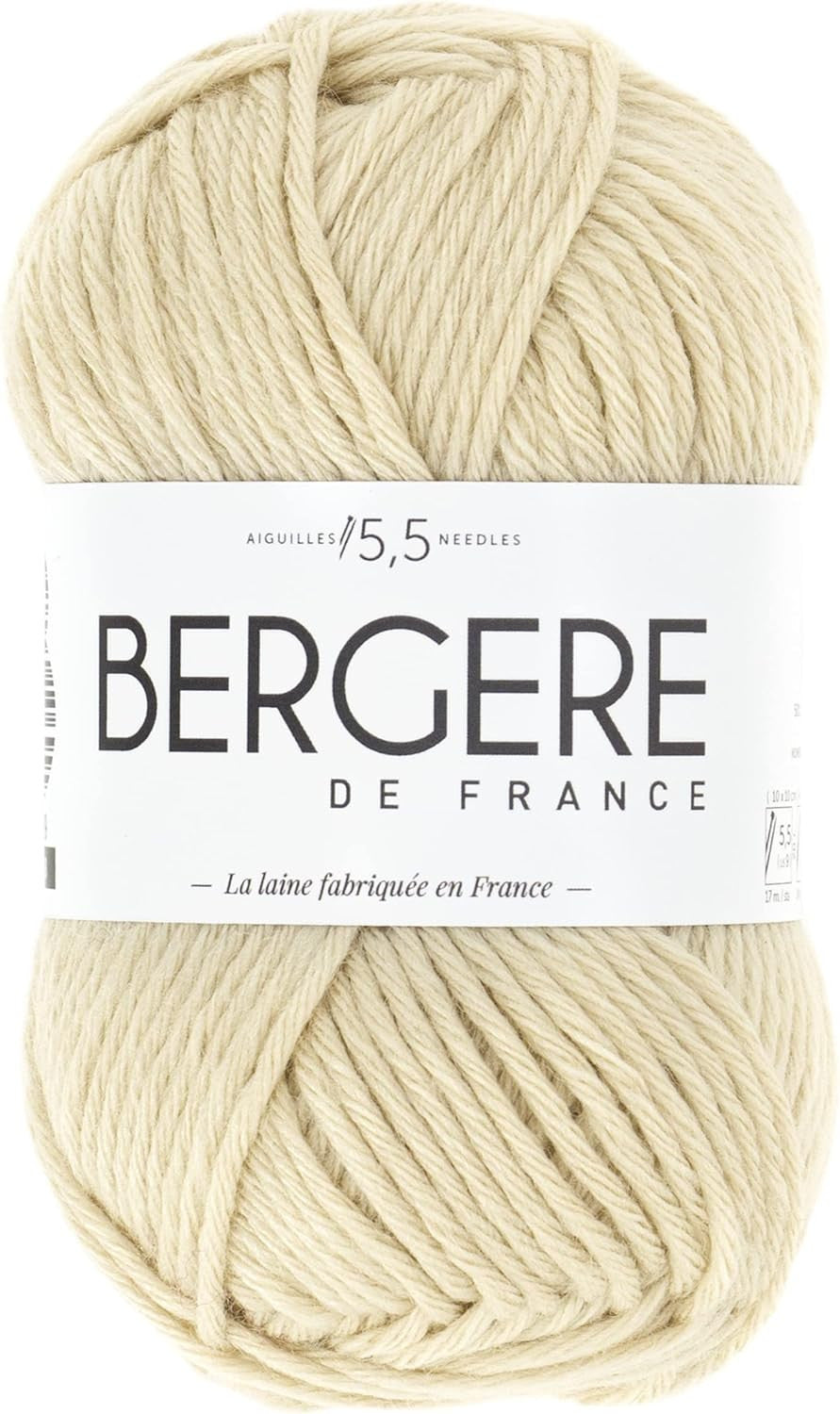 Pelote de laine - Sable - 50% Laine mérinos 50% acrylique - Bergère de France - Image