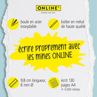 Recharge pour stylo à bille - Noir - Trait large - Standard international - Online