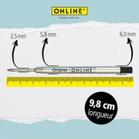 Recharge pour stylo à bille - Noir - Trait large - Standard international - Online