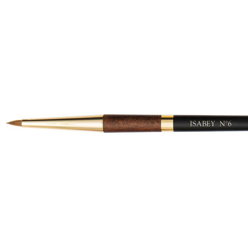 Pinceau - Repiqué - Aquarelle - Isabey - Martre Kolinsky Pure - 6229i - N°6 - Fibres naturelles